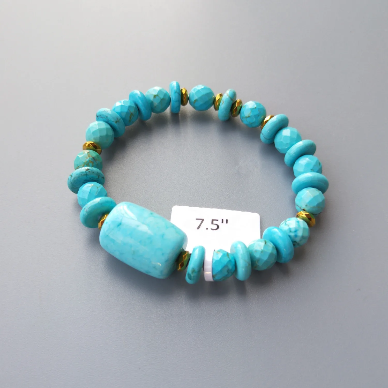 LiiJi Unique Turquoises Hematite Bracelet For Women Men Bracelet Fashion Jewelry Drop Shipping
