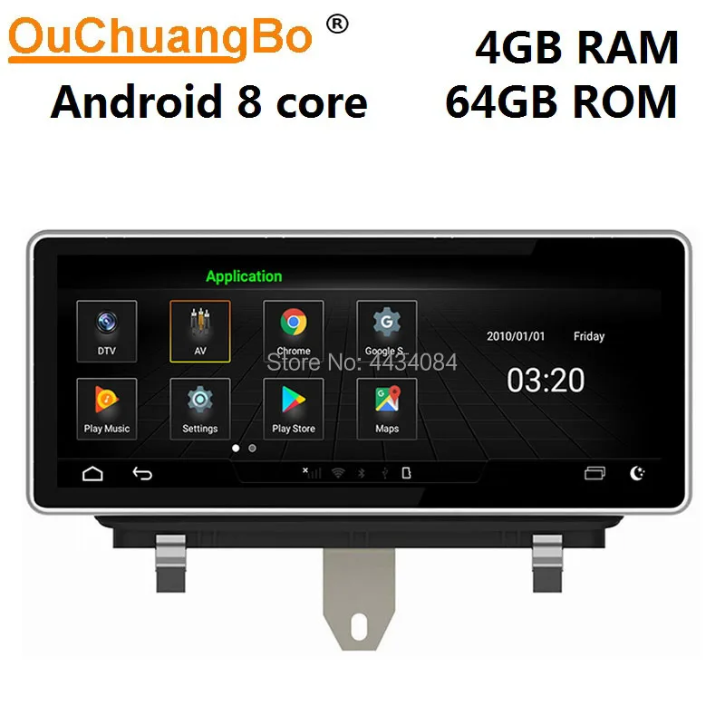 Ouchuangbo 10,25 дюймов Автомобильный аудио плеер gps navi Радио для Q3 2011- Поддержка 8 ядер 4+ 64 1080P android 9,0 OS карта