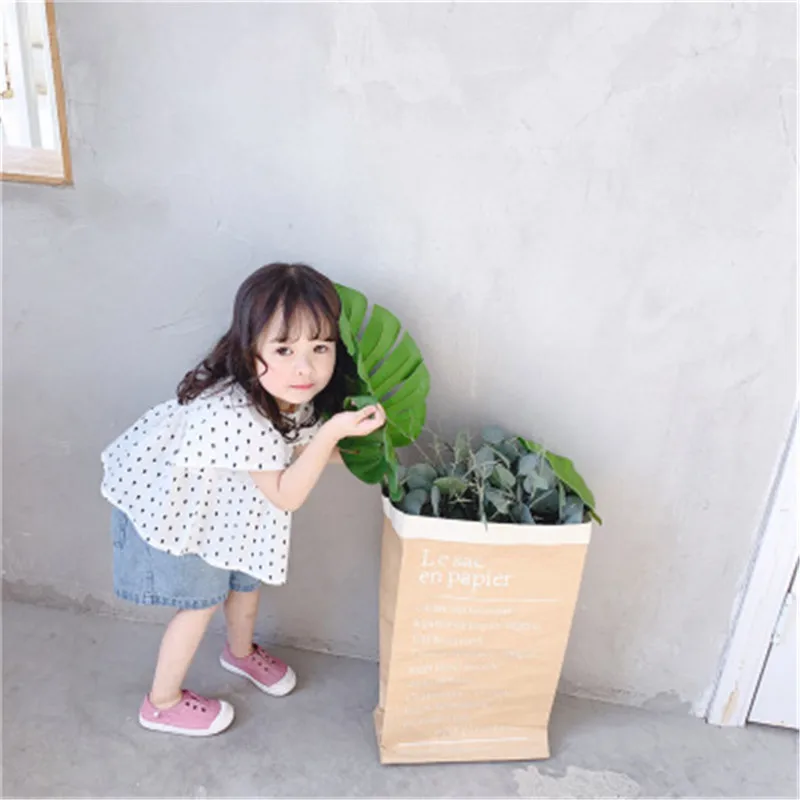 new girls shirt pring kids basic shirt short sleeve polka dot mesh lace blouse fashion girls tops 1-10y A3852