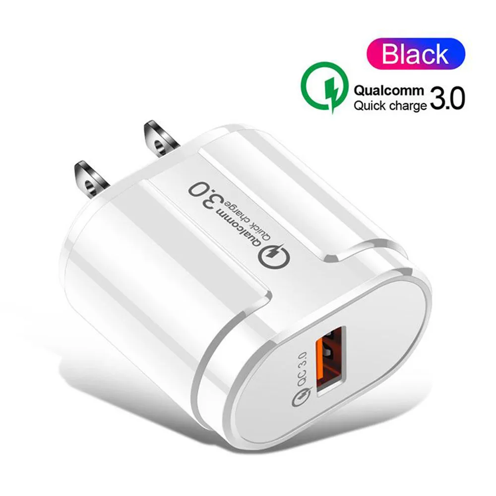Быстрое зарядное устройство QC3.0 USB зарядное устройство европейского стандарта Универсальное зарядное устройство для мобильного телефона настенное зарядное устройство USB адаптер для iPhone samsung Xiaomi - Тип штекера: US White
