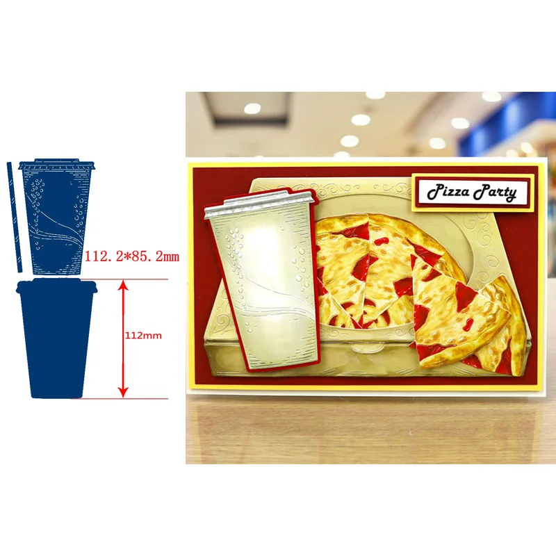 

Special Drink Cup Straw Decoration Metal Cutting Dies Scrapbooking Paper DIY Cards Crafts Embossing Die Cuts New 2019