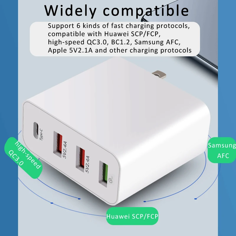 Зарядное устройство для путешествий Автомобильный usb телефон быстрая зарядка 4 0