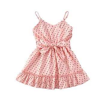 

Pudcoco 2020 1-6Y Baby Girl Printed Ruffled V Neck A Line Dress Kids Children Summer Casual Sleeveless Party Dresses