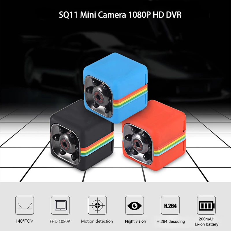 HECULAS sq 11 HD мини камера 1080P датчик ночного видения Видеокамера регистратор цифровая камера движения DVR камера s поддержка TFcard