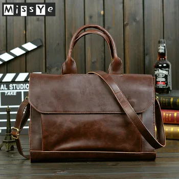 

High quality PU Leather shoulder business computer briefcase bag maleta laptop bags for men bolso hombre сумка через плечо