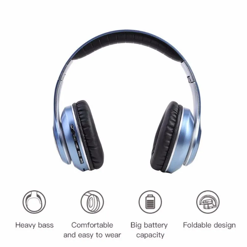 Bluetooth наушники со светодиодной подсветкой складные с микрофоном|Наушники и