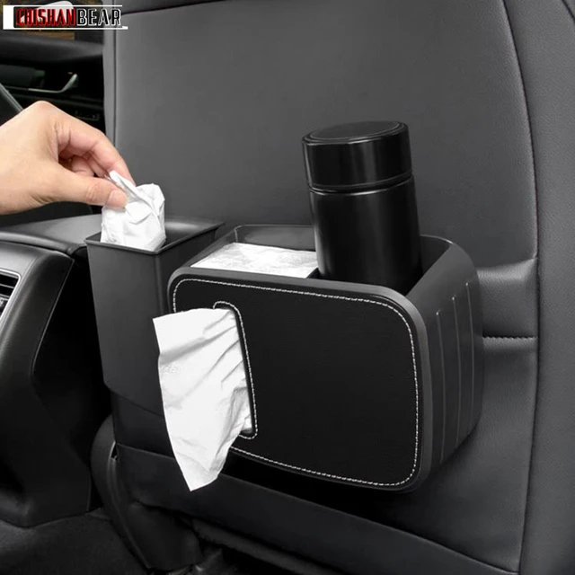 Car Multifunctional Storage Box Interior Detail Dual Hanging Split Trash  Can/tissue Holder/water Cup Holder Seat Back Organizers - Stowing Tidying -  AliExpress