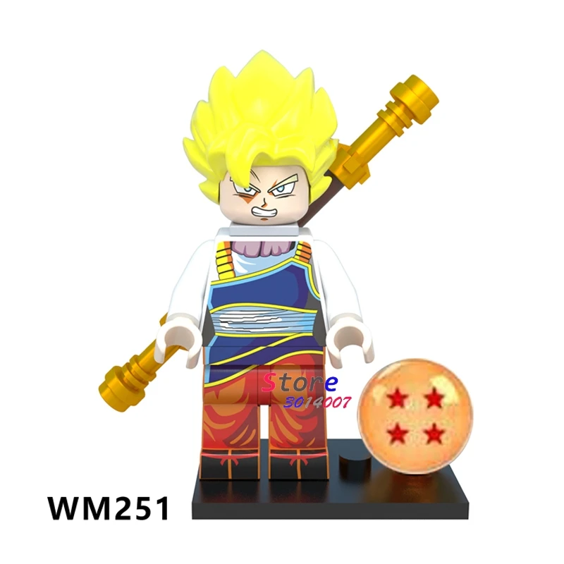 WM251 50 шт. строительные блоки Dragon Ball Z Violett Krillin Tien Shinhan Goku Chiaotzu Vegeta коллекция для детей Детские игрушки - Цвет: WM251