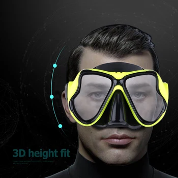 

TUO Professional Scuba Diving Mask Silicone Mask Snorkel Anti-fog Diving Mask Snorkel Full Dry Tube Underwater Swim Equipment