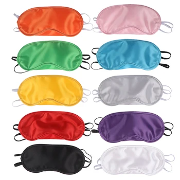 

1PC Eye Cover Silk Imitation Sleep Eye Mask Sleeping Padded Shade Patch Eyemask Blindfolds Women Men Travel Relax Rest