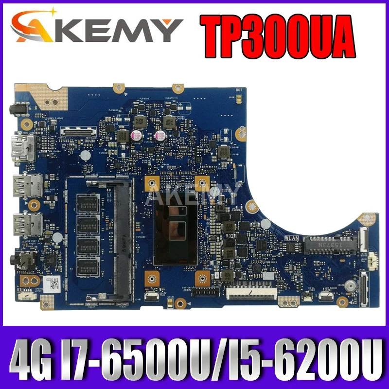 TP300UA Q302UA Laptop motherboard For Asus Q302U Q302UA TP300U TP300UA TP300U mainboard 4G I7-6500U I5-6200U 100% Test