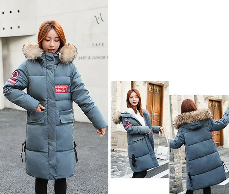 Female Overcoat Coat Parka Women Winter Coats Long Cotton Casual Fur Hooded Jackets Women Thick Warm Winter Parkas MY104