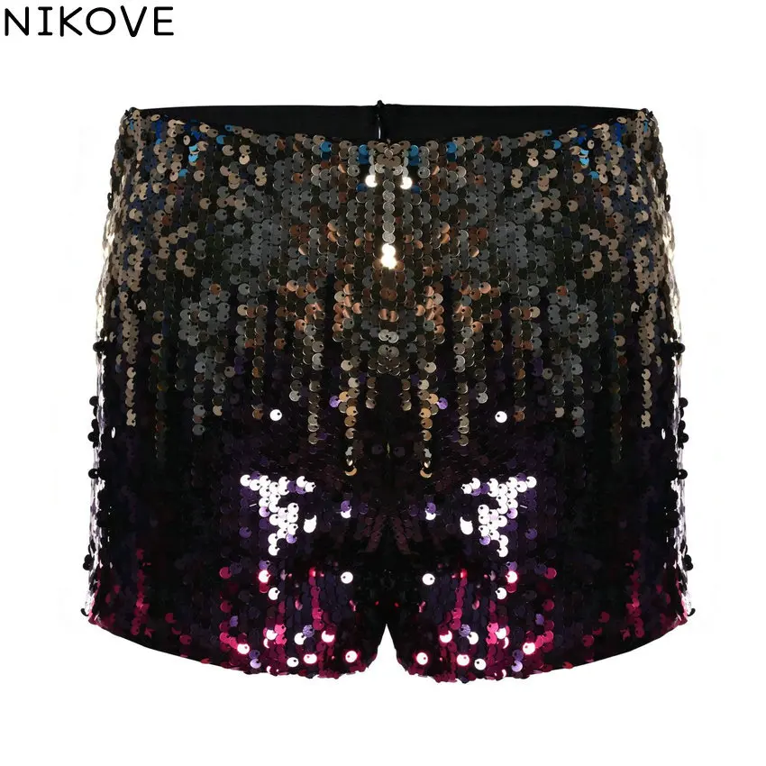 NIKOVE 2019 женские брюки модные сексуальные Градиентные Шорты с высокой талией Размер s-xl