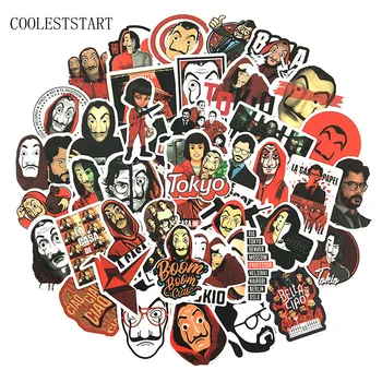 

50 Pcs/pack Money Heist La Casa De Papel Stickers For Vsco Girl Stationery Motorcycle Luggage Laptop Skateboards Phone Sticker