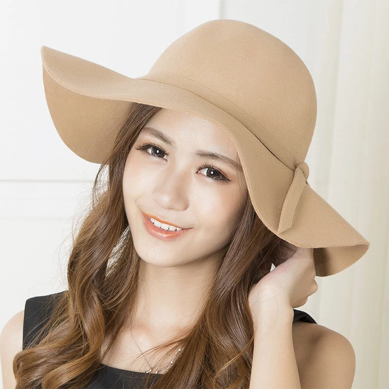 Floppy Hat Women Felt Floppy Wide Brim Hat Wool Felt Hats Wool