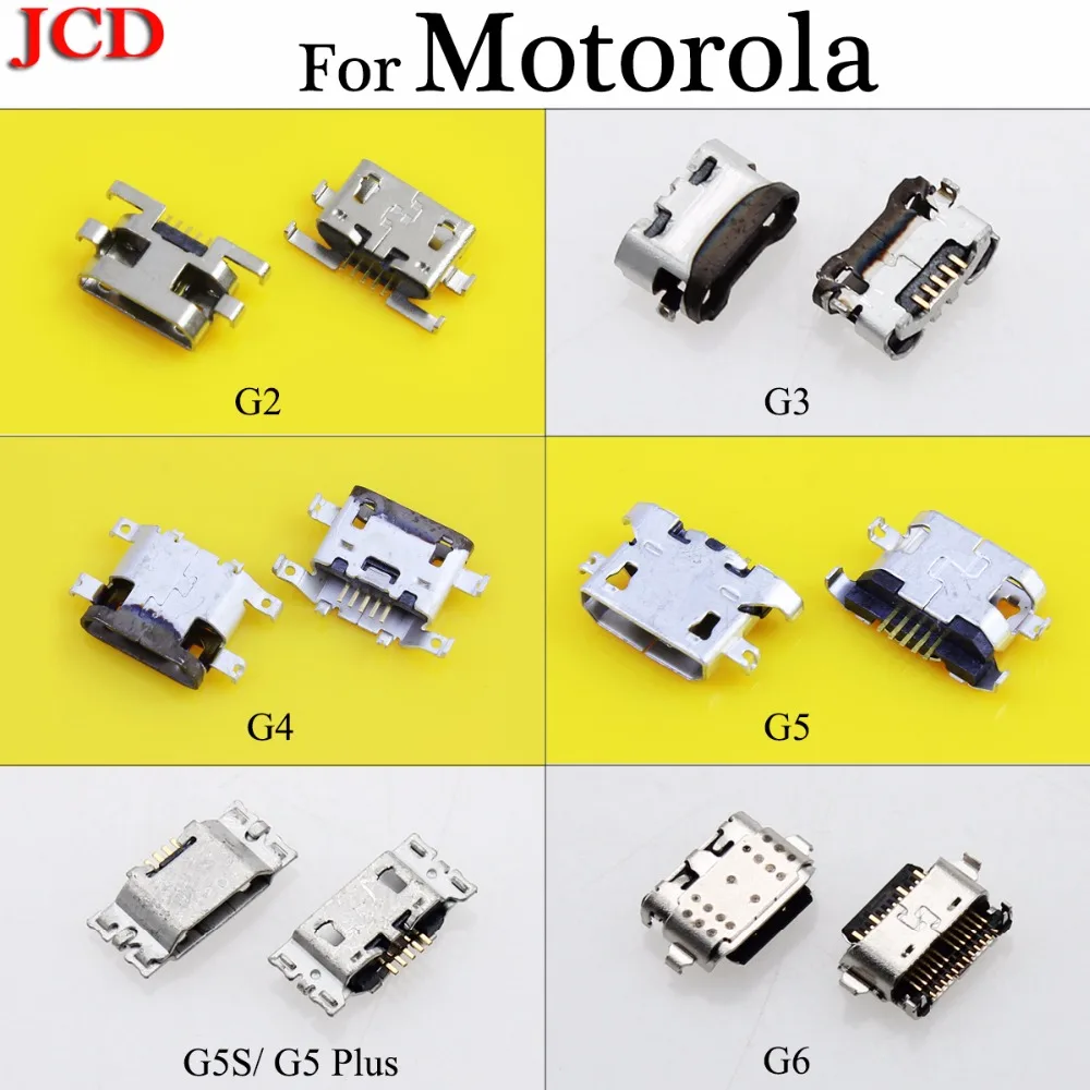 JCD 5 шт. Новинка для Motorola G3 G4 G5 G5S Plus G6 микро USB разъем Гнездовой контактный зарядки