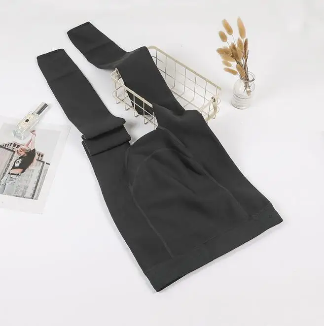 Dark gray Foot sock Зимние Бархатные Чулки для беременных zwanger со штрипками облегающие для беременных женские регулируемые леггинсы 420 г сохраняющие тепло - Цвет: Dark gray Foot sock