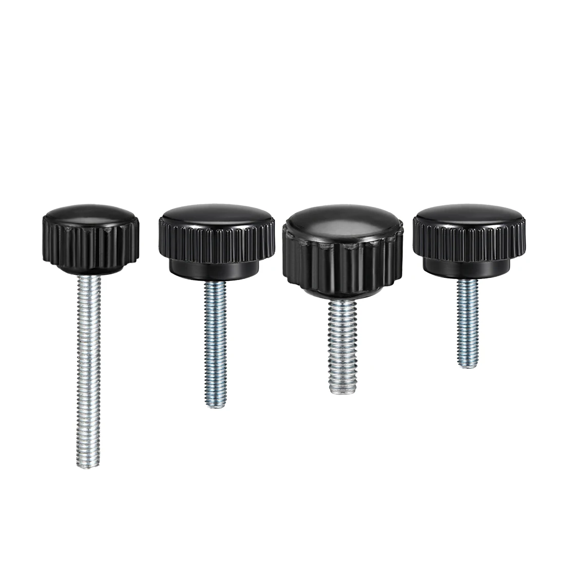 

uxcell 2pcs Knurled Clamp Knobs M4/5/6/8 Male Thread Dia. 10/15/25/30/35/40/44mm Long Grip Thumb Screw on Type Round Head