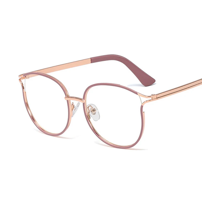 Fashion TR90 frame classic cat eye metal frame glasses women men luxury vintage style optical glasses for reading - Цвет оправы: purple