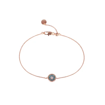 

American ornaments fashion trendy devil's eyes inlaid with drill minimalist style lovers pull beans can adjust bracelet