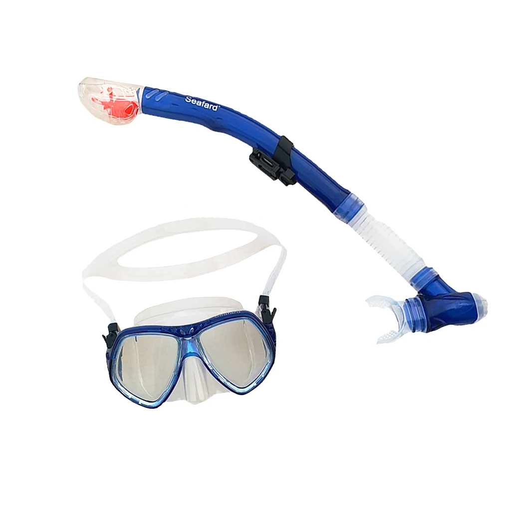Professional Snorkeling Set Pro Quality Mask and Snorkel Wide View Mask Dry Top Snorkels for Women Men