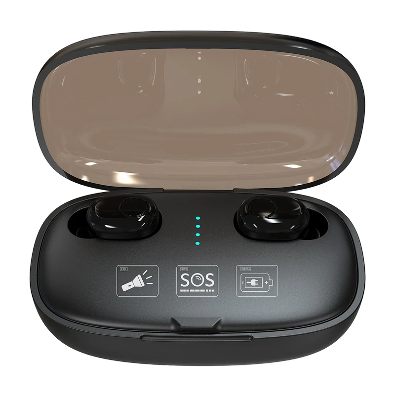 A18 Bluetooth Headset TWS Bluetooth 5 0 Subwoofer Wireless Earphone Charging LED Lighting Charging Warehouse Headset