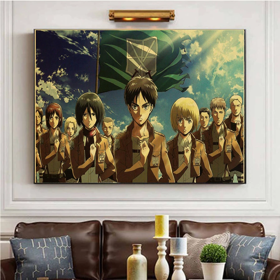 New 5D DIY Diamond Embroidery Attack on Titan Posters Diamond PaintingJapanese Anime Room Bar Family Art Painting Wall Sticker