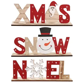 

Christmas Decorations For Home Wooden Letter Santa Clause Ornaments Xmas Home Dinner Party Table Decors New Year Navidad 2020