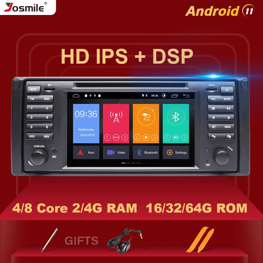 1 din Android 11 автомобильный DVD-плеер для BMW X5 E53 E39 мультимедийное радио аудио GPS Стерео