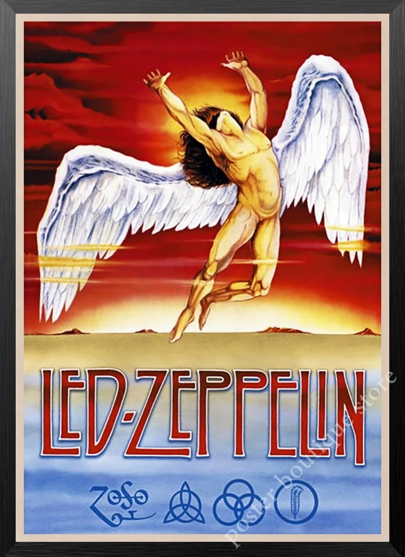 Led Zeppelin рок-н-РОЛ постер, Jimmy страница, Роберт Плант винтажные наклейки домашний Декор наклейки на стену девять процентов/4