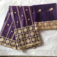 Высокое качество 5 ярдов Базен Riche дизайн Африканский Базен кружевная ткань+ 2 ярдов сетка тюль кружево с бисером KY102501