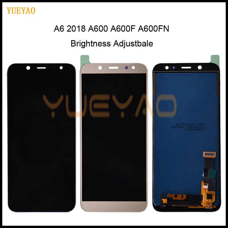 

5.6'' Adjust Brightness A6 2018 A600 LCD For Samsung Galaxy A6 2018 A600F A600FN LCD Display Touch Screen Digitizer
