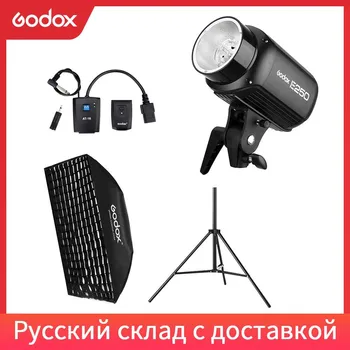 

Godox E250 250Ws Photography Studio Flash Strobe Light + 50 x 70cm Honeycomb Gird + AT-16 Trigger + 180cm Light Stand Flash Kit