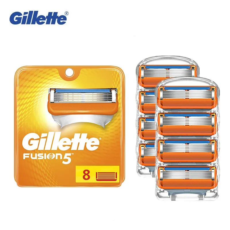 

8PCS Gillette Fusion Blade Men Shaving Replaceable Cassettes Shaving Fusion Shaving Cartridge Fusion Removable Razor Blades