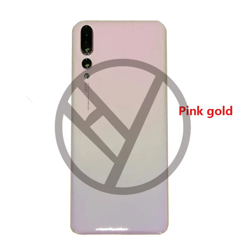 P20 Pro Чехол для задней части телефона для huawei P20Pro P20 Pro задняя крышка батарейного отсека задняя стеклянная панель Замена - Цвет: pink gold