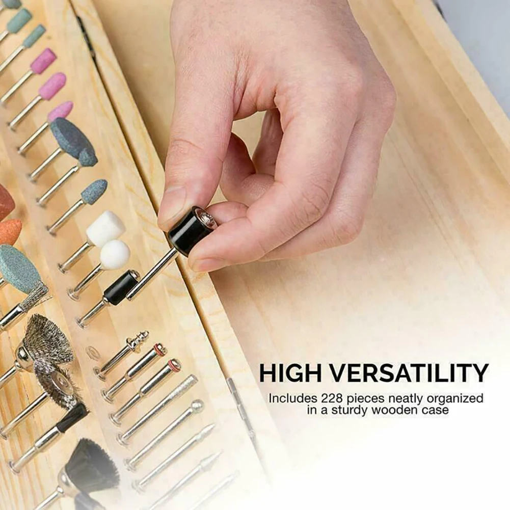 228PCS With Box Grinding Head Set Home Accessories Carving Rotary Tool Practical Craft Multifunction Cutting Polishing Shank