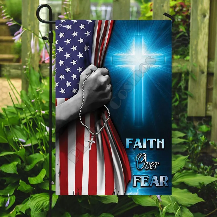 

Jesus Flag 3D Full Printing Garden Flags Hanging House Flag Garden Flag Decoration Double-sided Printing