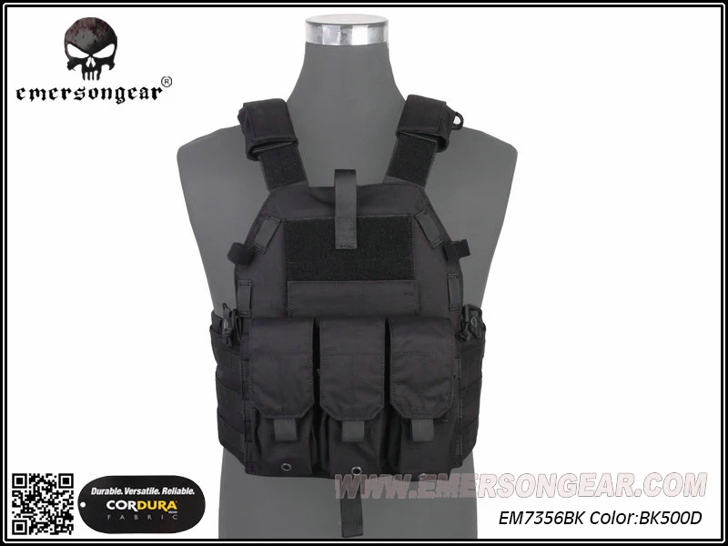 Emersongear Emerson 094K M4 чехол Тип тактический боевой жилет Охота страйкбол средства ухода за кожей Броня Molle плиты Перевозчик - Цвет: BK
