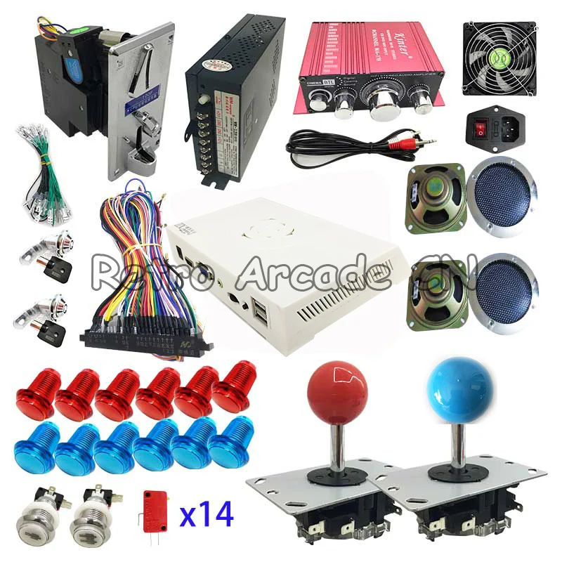 Arcde Game DIY Jamma полный комплект 3D Pandora XII 3188 в 1 с 53 шт. 3D игры светодиодный джойстик для аркадных видеоигр