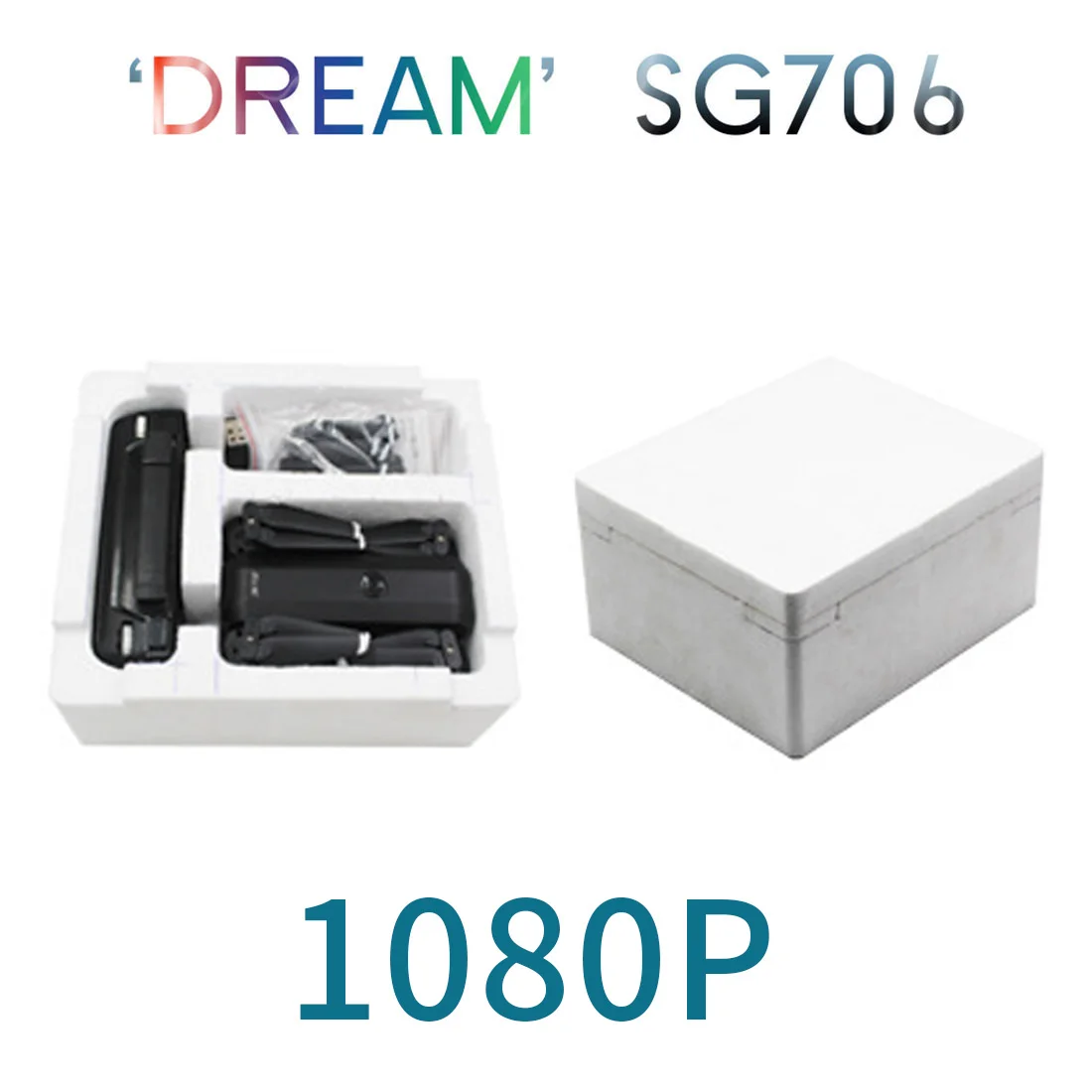 4K Дрон SG706 1080P HD Двойная камера Широкоугольный wifi FPV складной Радиоуправляемый квадрокоптер оптический поток вертолет Дрон игрушка - Цвет: 1080P 1B Foam Box