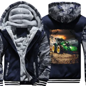 

Drop Shipping USA size 5XL Hoody Men Long Tractor Winter Thicken Fleece Hoodies Zipper Casual Coat Custom made Clothing Jacket