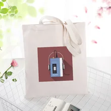 Холщовая Сумка-тоут в стиле ретро, Сумка с принтом логотипа на заказ, ежедневное использование, текст, сделай сам, хозяйственная сумка, эко многоразовая утилизация