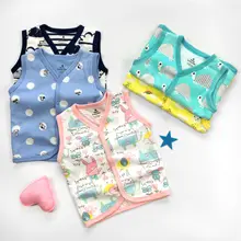 Детский жилет на весну, осень и зиму, двухслойный Теплый жилет для мальчиков и девочек, жилет из чистого хлопка