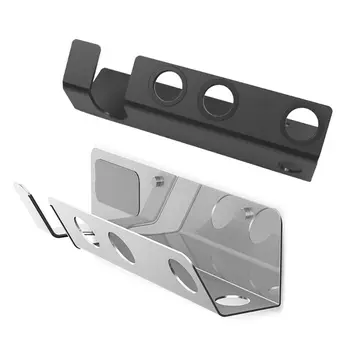 

Acrylic Wall Mount Holder for Hair Dryer Bathroom Storage Organizer Three Nozzles Holder