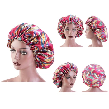 

36cm Ajustable Double-sided Hair Caps Reversible Satin Bonnet Hat Silky Night Sleep Cover Cap Hair Hat Styling Tools Hair