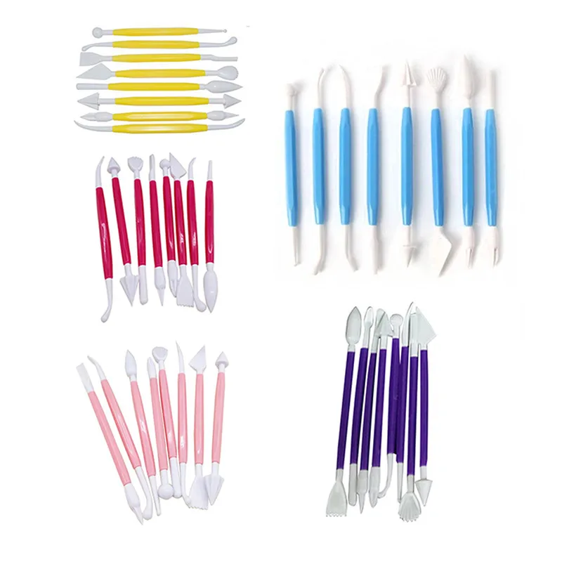 

8pcs/Lot 16 Patterns kitchen Fondant Cake Decorating Flower Sugar Craft Modelling Tools Clay Fondant Cake Decorating Tool