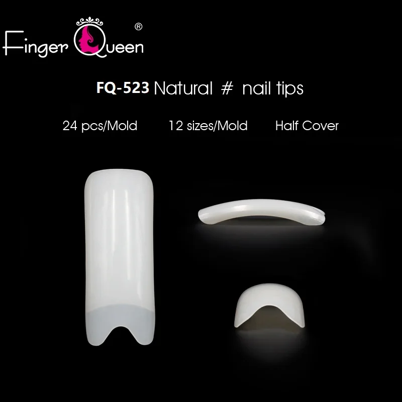 Fingerqueen 100 шт Длинные накладные ногти ABS Matrial высококачественный наперсток советы M Стиль французские ногти маникюрные инструменты