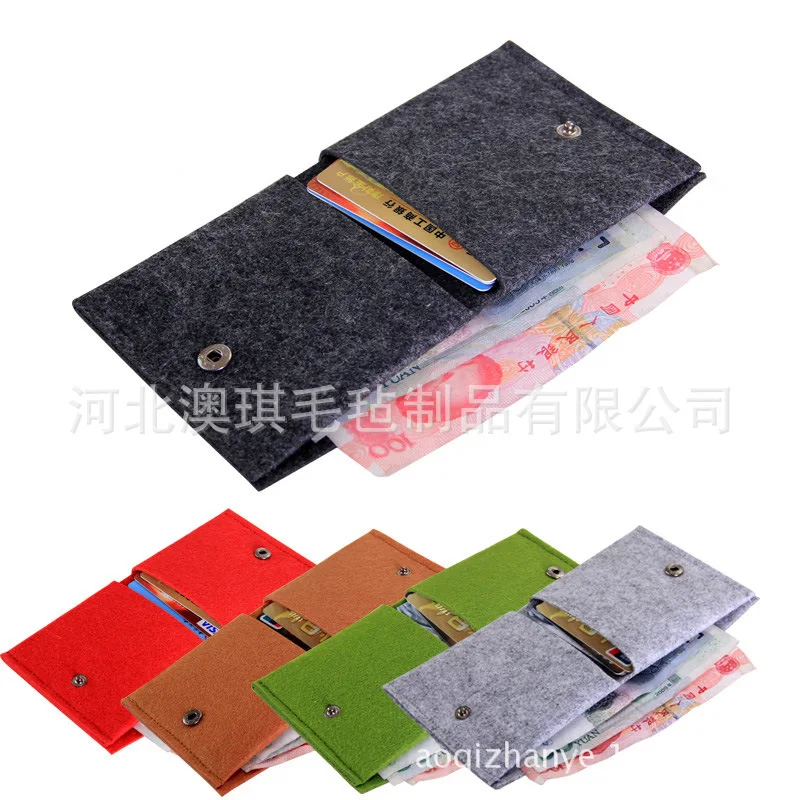 

Gift New Style Men And Women Short Simple Purse Creative Wallet Literature And Art Fresh Felt Wallet
