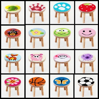 

DIY Latch hook Cartoon Embroidery Carpet Mat Knitted Cushion Kit Cross Stitch Pillow Needlework Mat Fomiaran Latch Hook Handmade