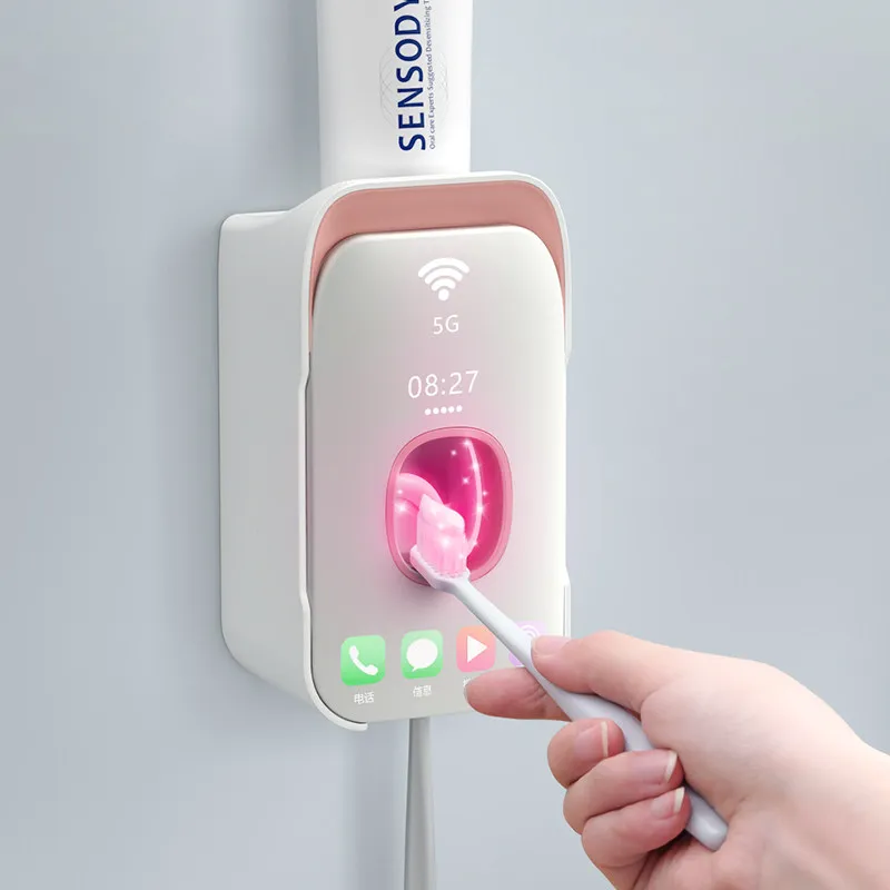 GUNOT New Automatic Toothpaste Dispenser Wall Mount Toothbrush Holder Plastic Portable Toothpaste Squeezer Bathroom Accessories|Toothpaste Squeezers| - AliExpress